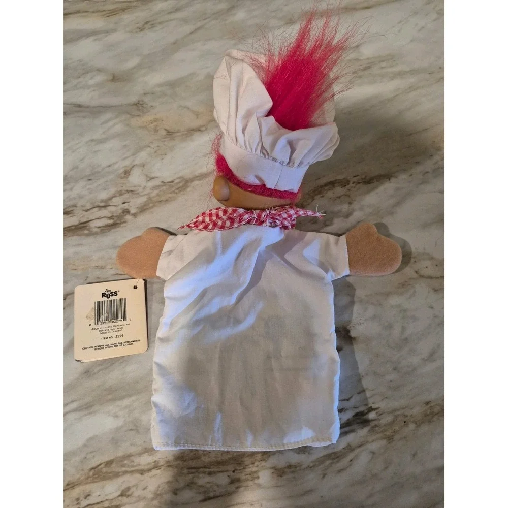 Vintage RUSS Luv Pet TROLL Doll Hand Puppet Pastry Chef Cook No. 2279 NWT